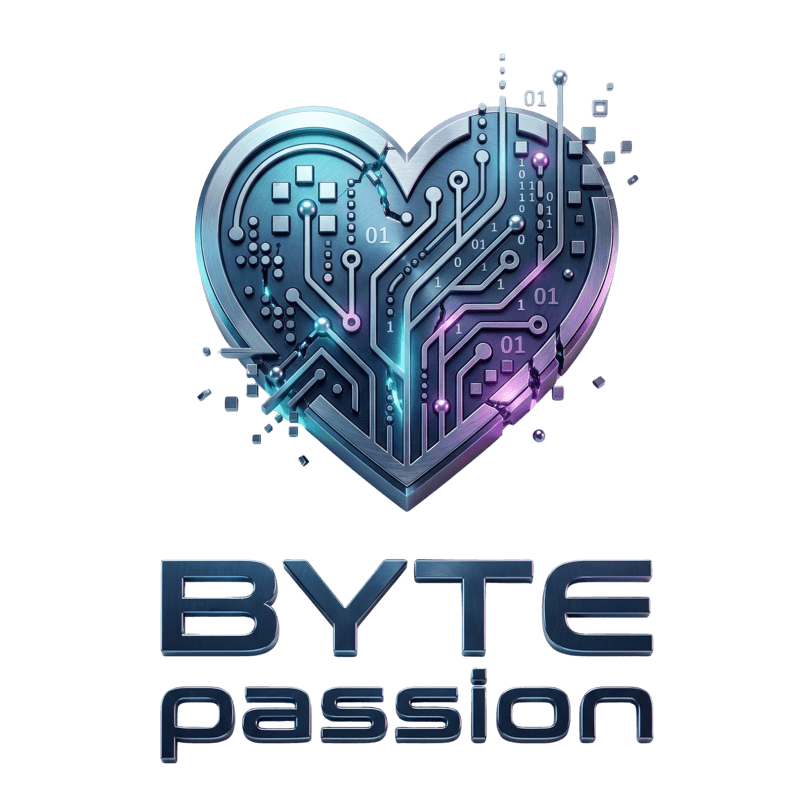 bytePassion — Circuit Heart Logo